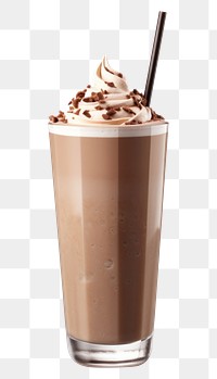 PNG  A chocolate milkshake smoothie dessert drink. AI generated Image by rawpixel.