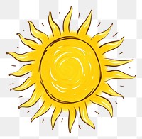 PNG Sun sky white background sunflower. AI generated Image by rawpixel.