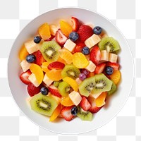 PNG  Fruit salad plate plant food. AI generated Image by rawpixel.