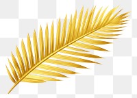 PNG Golden tropical palm leaf nature plant white background. AI generated Image by rawpixel.