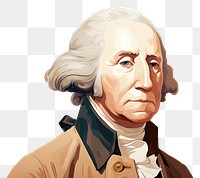PNG George Washington portrait photography illustrated. AI generated Image by rawpixel.