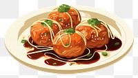PNG  Takiyaki food meal meat. AI generated Image by rawpixel.