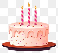 PNG A birthday cake with decorations dessert candle food. AI generated Image by rawpixel.