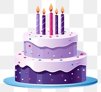 PNG A birthday cake with decorations dessert food anniversary. AI generated Image by rawpixel.