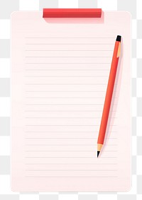 PNG A blanked notepad pencil text white background. 