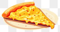 PNG A cheese pizza on plate bread food freshness. AI generated Image by rawpixel.