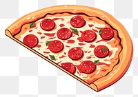 PNG A pizza food white background pepperoni. AI generated Image by rawpixel.