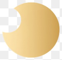 PNG A Quarter golden moon eclipse logo white background. AI generated Image by rawpixel.