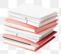 PNG A Stack of business documents papers publication book white background. 