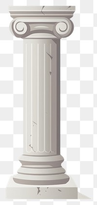 PNG A small architectural antique stone pillar column with pedestal architecture white background creativity. AI generated Image by rawpixel.