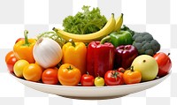 PNG Fruits and vegetables placed together on plate plant food strawberry. 