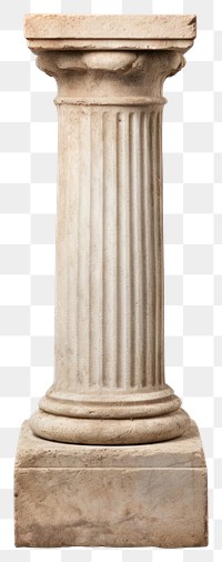 PNG A small architectural antique stone pillar column with pedestal architecture white background courthouse. 