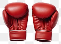 PNG A Pair of red leather boxing gloves sports pair competition. AI generated Image by rawpixel.