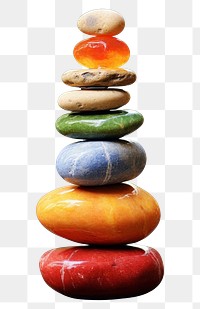 PNG  Spirituality healing stones stones Stacking zen-like balance pebble. AI generated Image by rawpixel.
