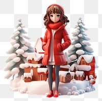 PNG Christmas figurine white cute. AI generated Image by rawpixel.