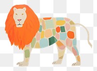 PNG Lion painting mammal animal. AI generated Image by rawpixel.