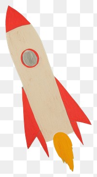 PNG Rocket in space painting art creativity. AI generated Image by rawpixel.