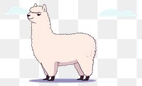 PNG Alpaca cartoon animal mammal. AI generated Image by rawpixel.