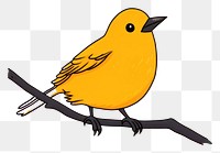 PNG Bird cartoon animal canary. AI generated Image by rawpixel.