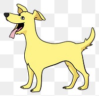 PNG Cheerful dog cartoon animal mammal. AI generated Image by rawpixel.