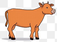 PNG Cow livestock cartoon mammal. 