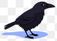 PNG Crow blackbird cartoon animal. AI generated Image by rawpixel.