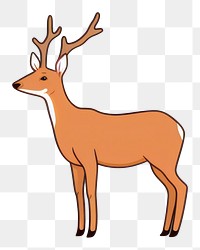 PNG Deer wildlife cartoon animal. 