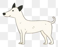 PNG Cartoon flat illustrations of dog drawing animal mammal. AI generated Image by rawpixel.