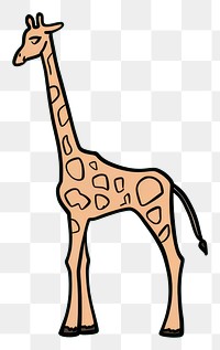 PNG Giraffe wildlife cartoon animal. AI generated Image by rawpixel.