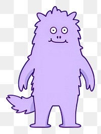 PNG Monster cartoon purple mammal. AI generated Image by rawpixel.