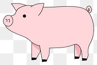 PNG Pig cartoon animal mammal. AI generated Image by rawpixel.