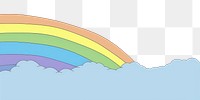 PNG Rainbow outdoors cartoon nature. AI generated Image by rawpixel.