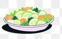 PNG Salad cartoon food meal. AI generated Image by rawpixel.