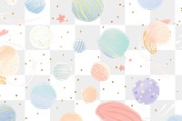 PNG  Solar system confetti pattern backgrounds. AI generated Image by rawpixel.