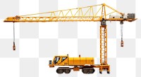 PNG  Construction site crane  white background architecture. AI generated Image by rawpixel.