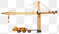 PNG  Construction site crane white background architecture development. AI generated Image by rawpixel.