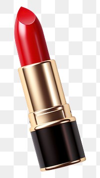 PNG  Red lipstick cosmetics white background ammunition. AI generated Image by rawpixel.