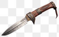 PNG  Rusty old hunting knife leather weapon dagger
