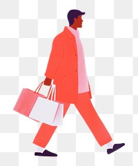 PNG Man shopping adult bag briefcase. AI generated Image by rawpixel.