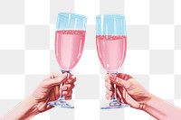 PNG Champagne cheers glass drink adult. AI generated Image by rawpixel.
