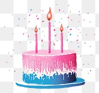PNG Birthday cake dessert food illuminated. AI generated Image by rawpixel.