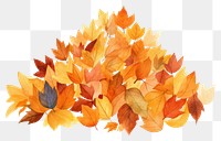 PNG Heap of autumn leaves plant maple leaf. AI generated Image by rawpixel.