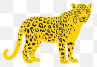 PNG Yellow leopard wildlife cheetah animal. 