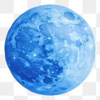 PNG Blue moon astronomy sphere planet. AI generated Image by rawpixel.