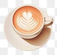 PNG Latte art coffee drink cup mug. AI generated Image by rawpixel.