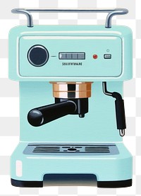 PNG Coffee machine coffeemaker technology machinery. AI generated Image by rawpixel.