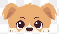 PNG Dog peeking cartoon mammal. AI generated Image by rawpixel.