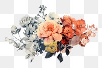 PNG Bouquet art painting graphics. AI generated Image by rawpixel.