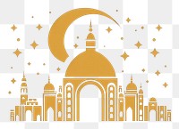 PNG Ramadan logo architecture illuminated. AI generated Image by rawpixel.