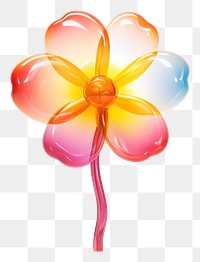 PNG Flower with stem sweets shape white background. 